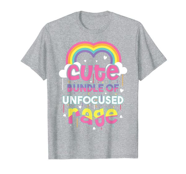 

rainbow pain gift design cute bundle of unfocused rage t-shirt, White;black