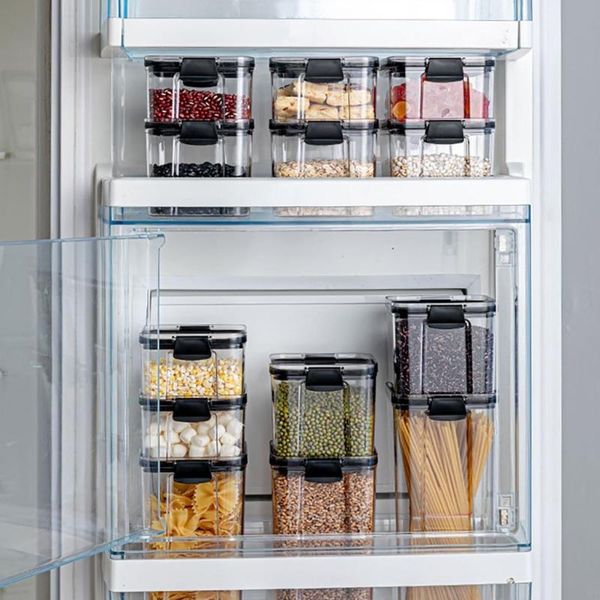 

storage containers set kitchen organization box jars ducts for pet bottles