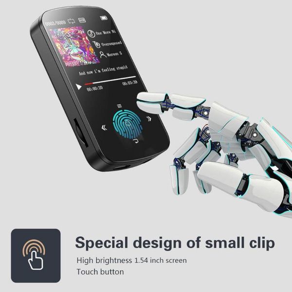 

& mp4 players mp3 player bluetoothcompatible speaker touch key built-in 32gb hifi metal mini portable walkman for sports outdoor home office