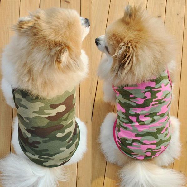 

dog apparel small pet cat camouflage vest t-shirt puppy summer clothes xs-l#