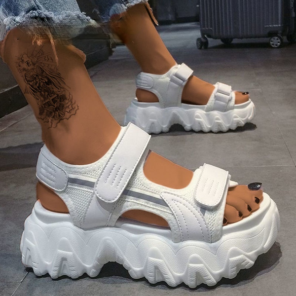 

luxuryÂ designerÂ sandals women gladiator 6cm platform heel summer fashion women chunky beach sandal open toe comfortable quality, Black