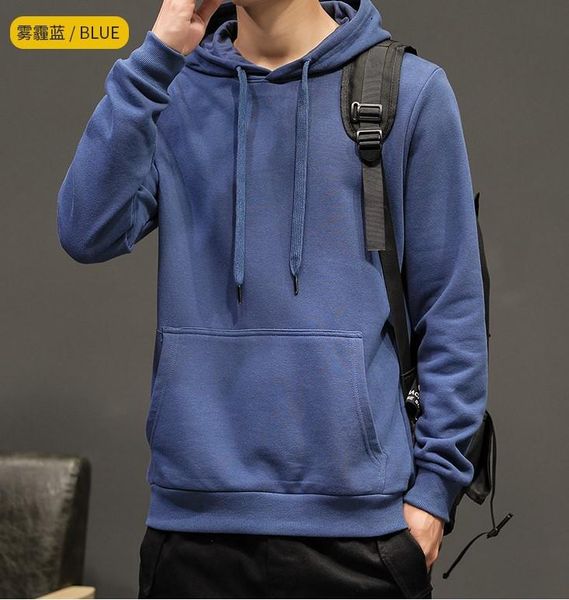 

men's hoodies & sweatshirts obrix male casual style comfy hoodie kangaroo pocket hooded full sleeve solid pattern sweatshirt for men, Black
