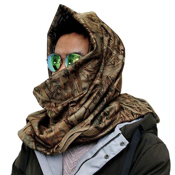 

cycling caps & masks military tactical scarf sniper camouflage mesh mask hunting camping hiking multi purpose headband scarve 160 x, Black