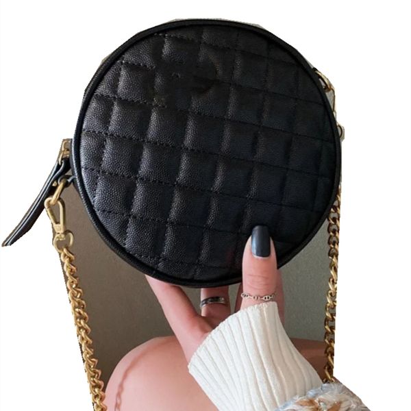 

new bag round cake small fragrant wind lingge chain messenger