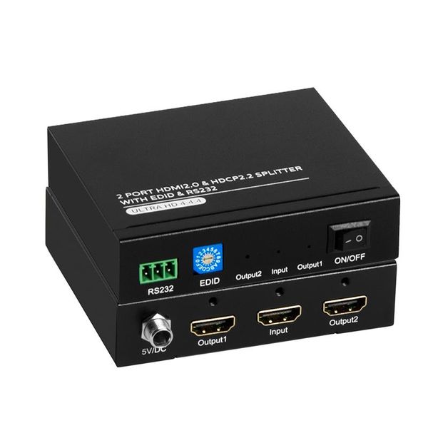 

audio cables & connectors 1x2 2.0 hdcp2.2 splitter with edid rs232