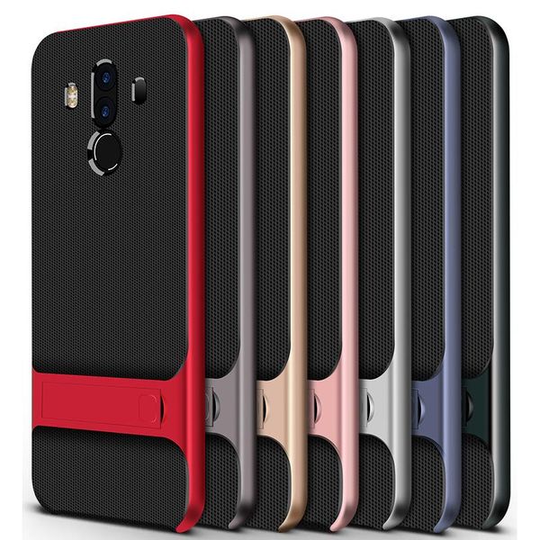 

cell phone pouches shockproof back cover for huawei mate 10 pro 10pro mate10pro case silicone stand holder hybrid 360 protective luxury shel