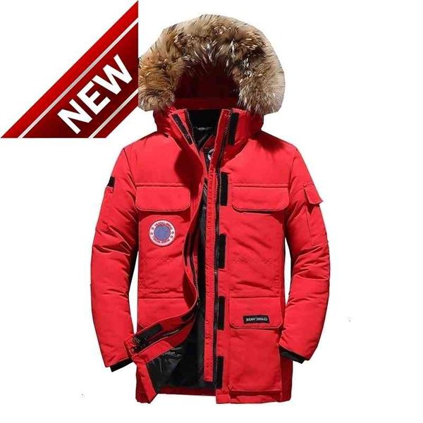 

jackets men jacket 90%down winter fashion thick warm parkas fur white duck coats casual man waterproof 165, Black
