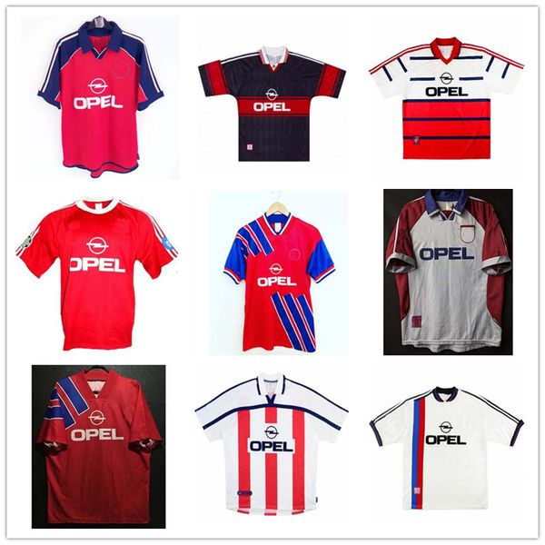 

91 92 93 94 95 96 97 98 99 bayern retro soccer jersey 00 01 02 santa cruz daei papin elber zickle lizarazu effenberg pizarro scholl matthaus, Black;yellow