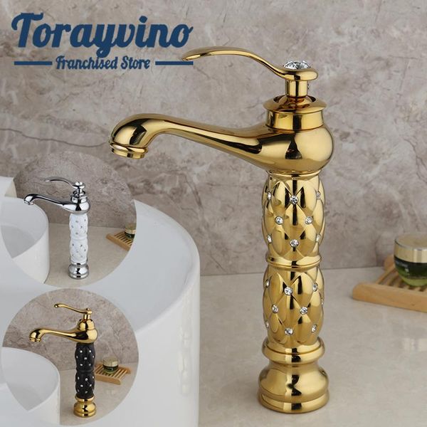 

bathroom sink faucets luxury tall faucet basin brass with diamond gold white black and chrome taps single handle washbasin mixer tap