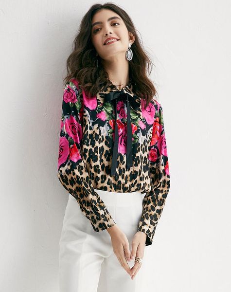 

women's fashion long sleeve casual blouses silk & shirts, White