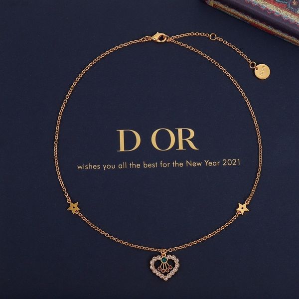 

luxury designer fashion necklace dijia / d family love color diamond female minority design sense jewelry clavicle chain bracelet jewelry, Red;brown