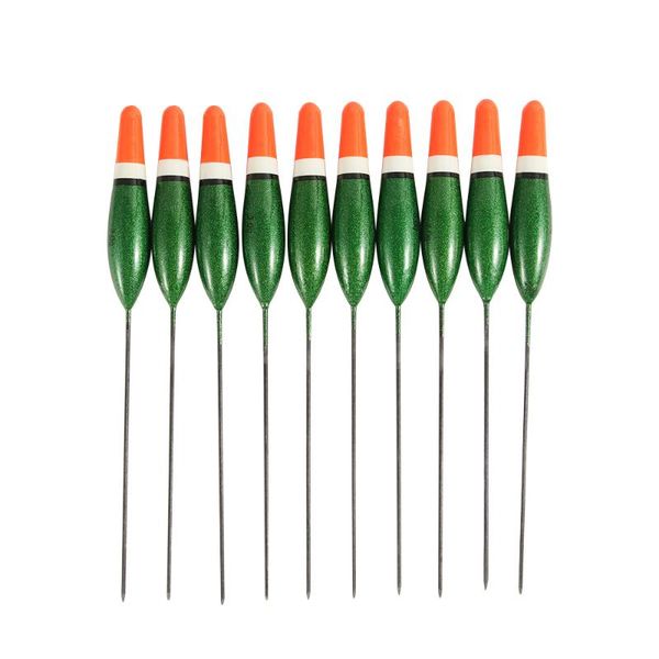 

10pcs/set wooden long tail fishing tackle bobber buoy outdoor float wholesale tools accessories