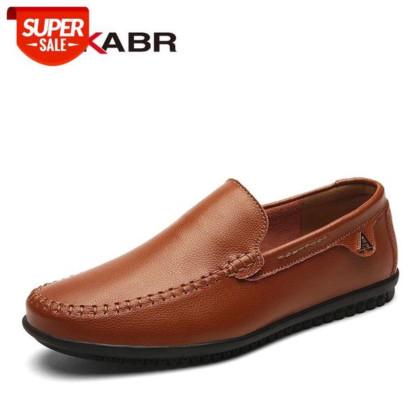 

DEKABR Genuine Leather Men Casual Shoes Brand 2021 Italian Men Loafers Moccasins Breathable Slip On Driving Shoes Size 37-47 #sh3S