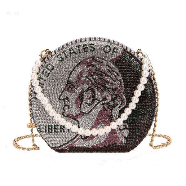 

dollar bill shoulder bag rhinestone money clutch purse cash wedding dinner handbag crossbody wallet