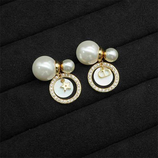 

75%off outlet onlinenew stars same star pearl fritillaria earrings women's live jewelry, Silver