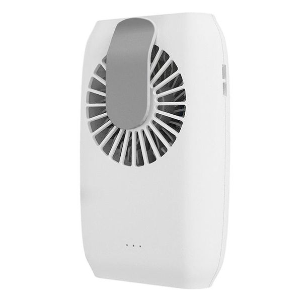 

electric fans usb mini fan hanging waist neck handheld portable lazy fan(white)