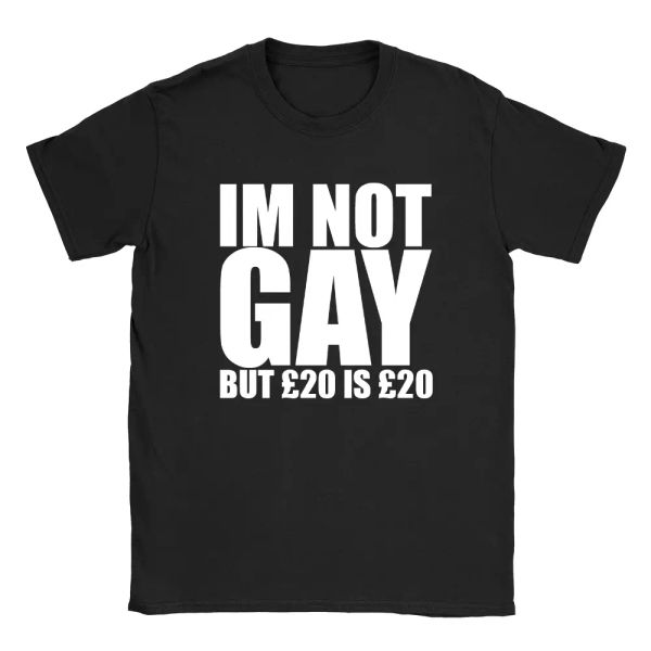 

im not gay mens t-shirt funny joke rude offensive gift present, White;black