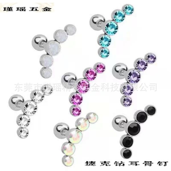 

czech drill ear bone nail puncture multi buckle earring jewelry