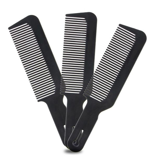 

hair brushes clipper comb barber flat combs hairdressing cutting salon styling tool, Silver