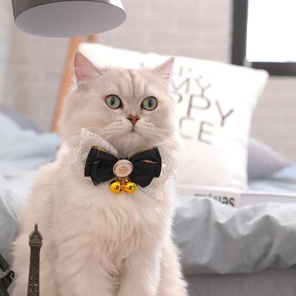 

dog apparel cat necktie collar bow tie hanging neck brand pet decorative bell jewelry accessories cute products