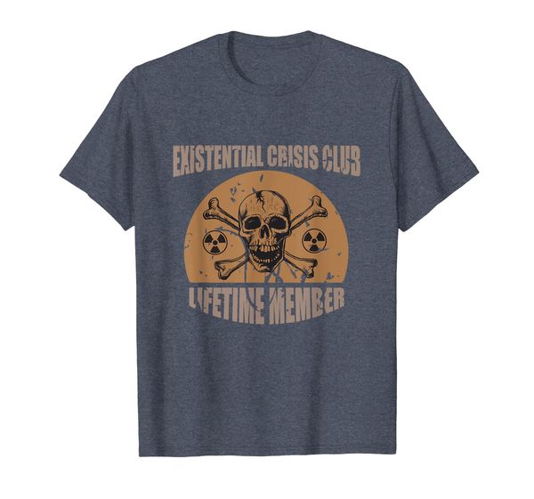 

existential crisis club | lifetime member philosopher shirt, White;black