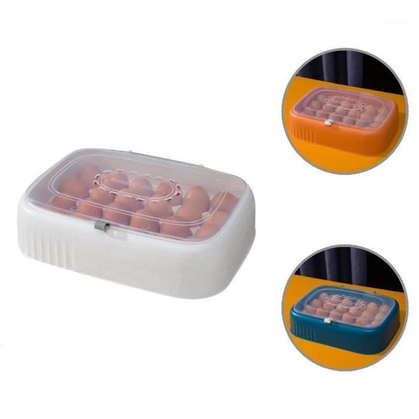 

storage bottles & jars egg box practical transparent lid non-slip stackable refrigerator holder with cover for food rack