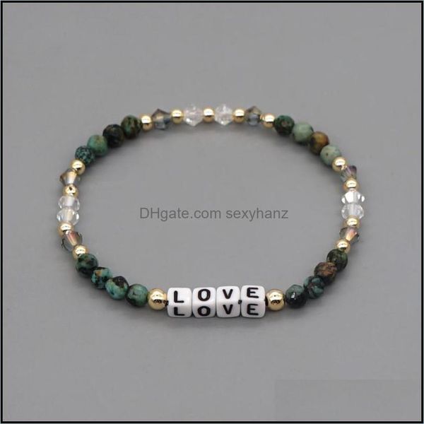 

beaded, strands go2boho natural stone bracelet crystal beaded strand bracelets with love letter jewelry for women gift beads vintage drop de, Black