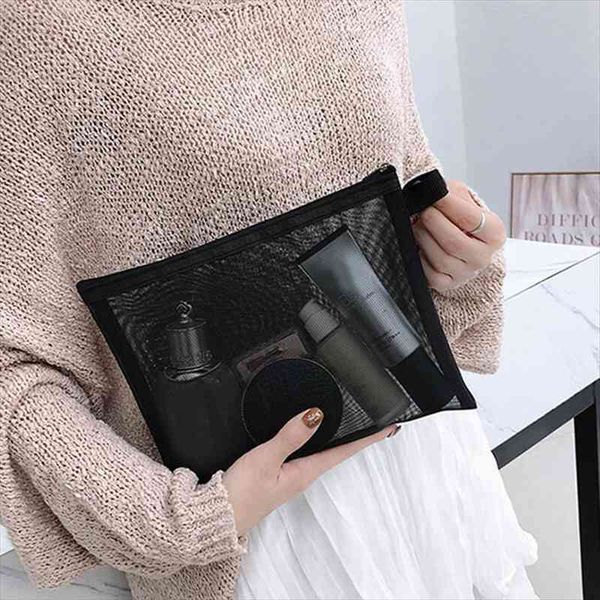 

cosmetic zip makeup mesh pencil bags case pouch travel toiletry storage nyz shop
