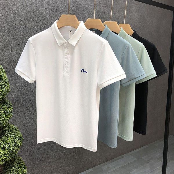 

men's polos classic summer men 's shirt 2021 fashion collar trendy half sleeve business casual, White;black
