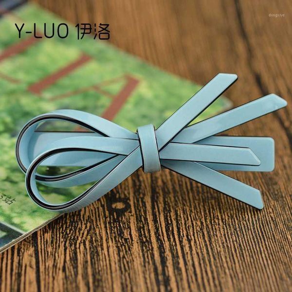 

women hair accessories bow clip acetate ribbon retangular 9cm long 1