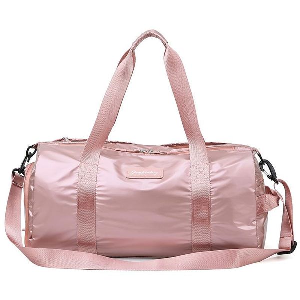 

duffel bags fashion sport travel bag women cylindrical tote handbag wet dry separation shoes organizer pocket yoga swim gym