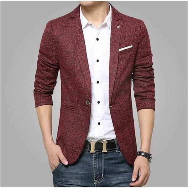 

men's suits & blazers 2021 mens blazer spring fashion for men slim fit jacket outwear coat homme formal suit, White;black