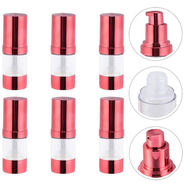 

storage bottles & jars 6pcs 30ml travel cosmetics lotion shampoo foundation serums dispenser