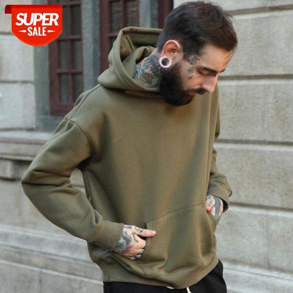

men's sweatshirt hoodie oversize profile drop shoulder camel pullover #s98y, Black