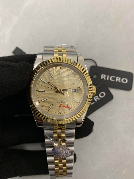 

watch, master, fashion business, 2813 automatic mechanical movement, 316l stainless steel case, carved dial, sapphire glass, folding buckle,, Slivery;brown