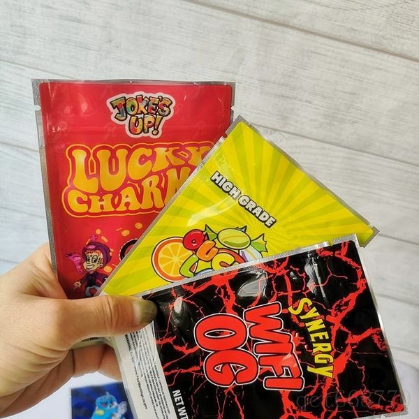 

New 3.5g Lucky charmz bags OUCHIE LATO mylar bag Sherbmoney Dirty Smell Proof 85x125cm Smell Proof Bags 420 Dry Herb Flowers Packaging