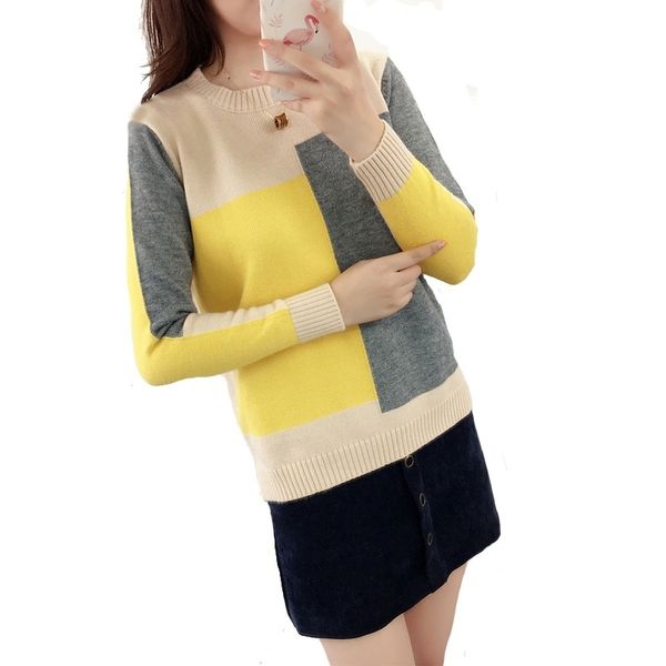 

color of winter female sweater christmas long sleeve jumper female sweater and pullover women's knitted shirt pull e6wd, White;black