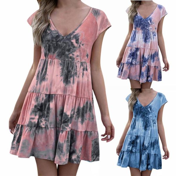 

casual dresses elegant women short sleeve pattern dress v-neck mid-calf slim fit ladies high waist streetwear 2021, Black;gray