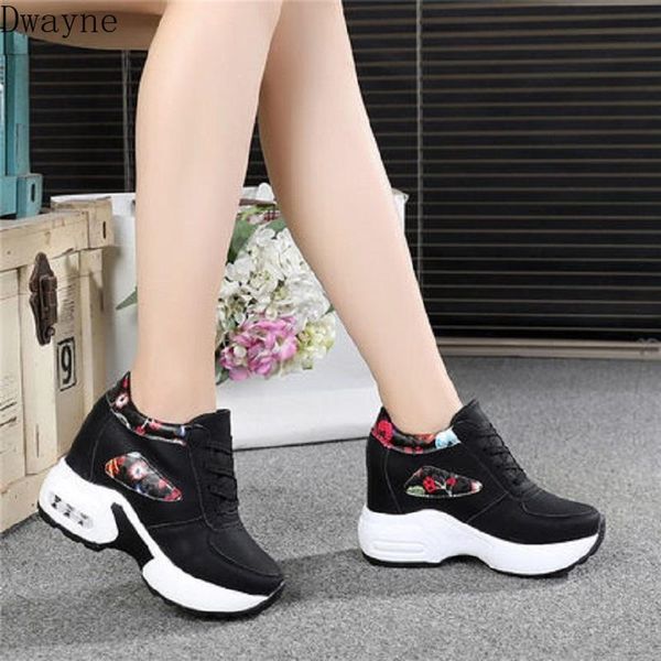 

dress shoes 2021 spring and summer style increase casual women's thick-soled printed single cross lace-up wedges, Black