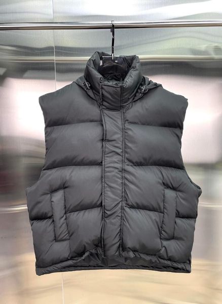 

women's vests high-end brand vest down coat for women fashion stand collar design slim 3d cut winter 2021, Black;white