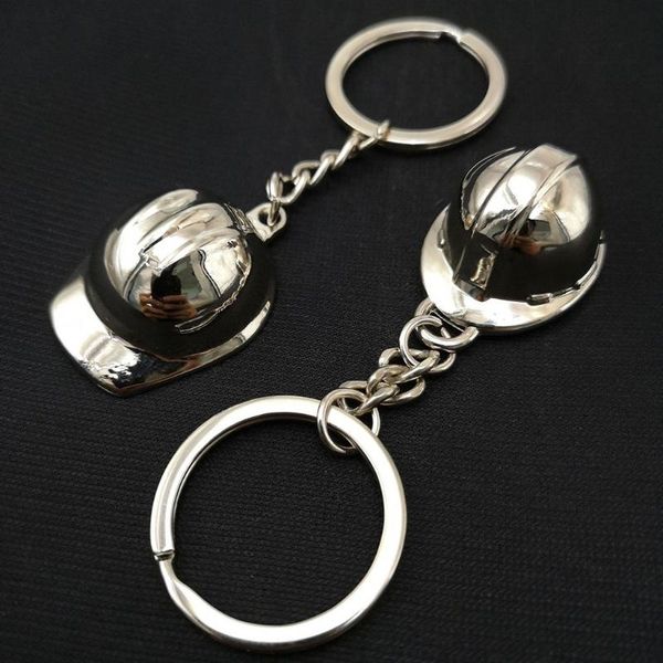 

keychains key-chains creative mini metal helmet style key holder school rewards ideal gifts for men boys boyfriends, Silver