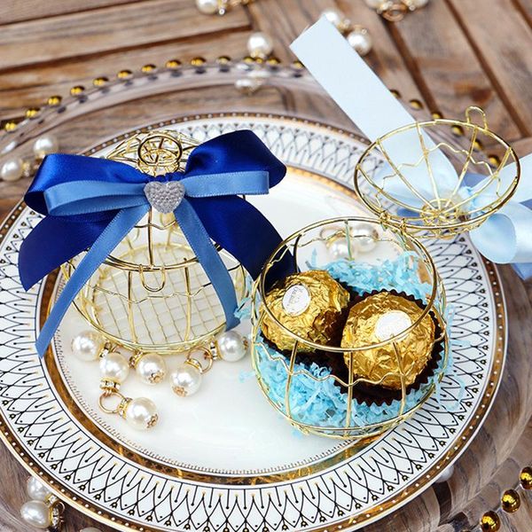 

party favor 30pcs mini metal gold vintage retro bird cage candy boxes baby shower gift box for guests birthday souvenir