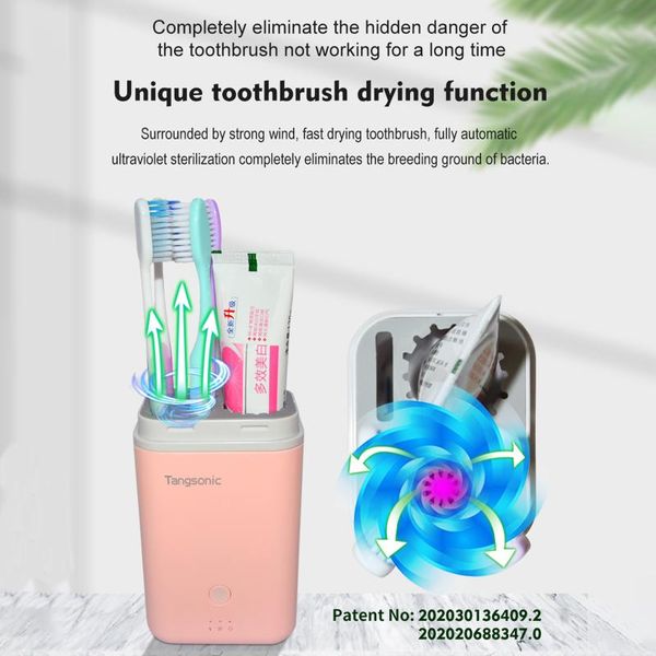 

portable electric uv toothbrush storage box ultraiolet sterilization travel tooth brush bathroom accessories boxes & bins