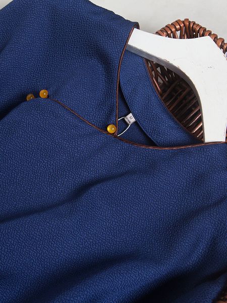 

blouses mulberry heavy silk blue retro modified cheongsam jacket chinese shirt, White