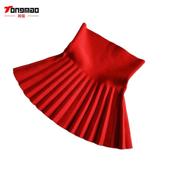 

skirts autumn and winter girls skirt children's wild knit high waist pleated