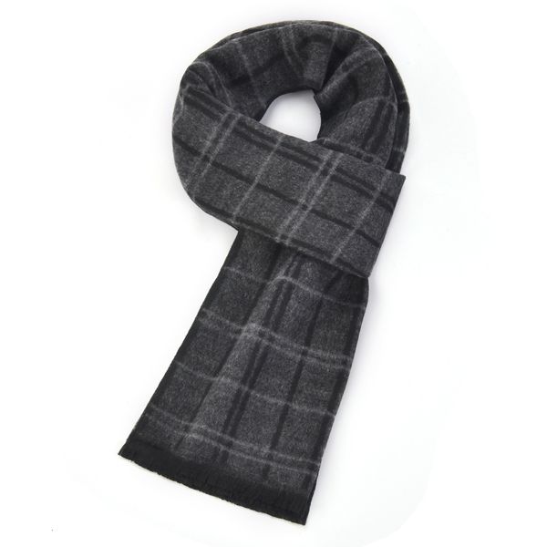 

winter men's scarf jacquard fleece warm leisure plaid gift neck, Blue;gray