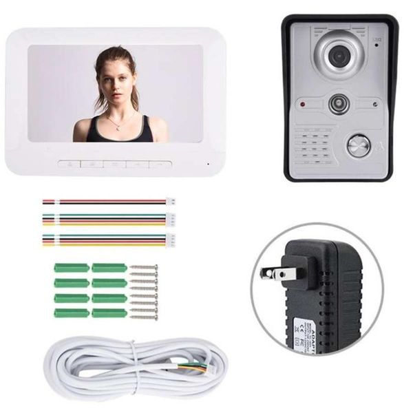 

doorbells video intercom 7 inch color camera door ring waterproof doorbell kit