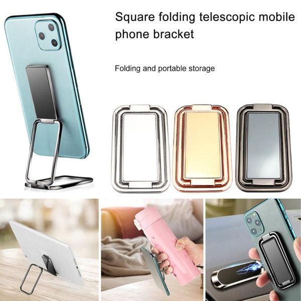 

cell phone mounts & holders universal ultra-thin fold lift gold silver back-mounted mobile ring bracket metal deskdesk magnetic stand ho