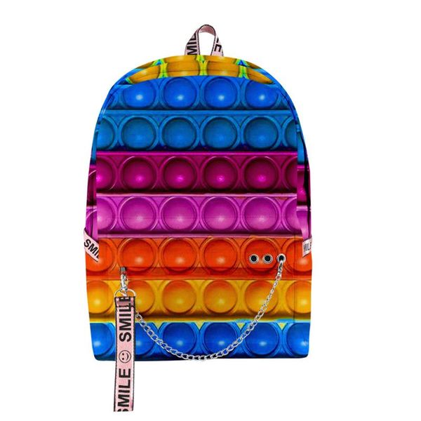 

backpack 2021 bags rainbow color 3d bag street trend digital printing