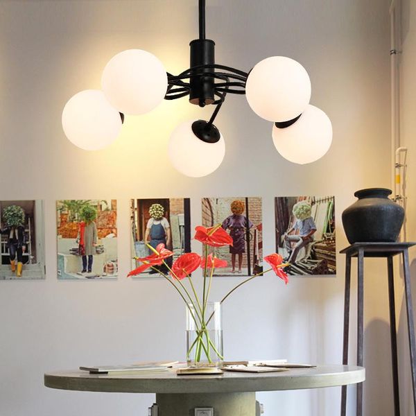 

pendant lamps modern simple nordic led bedroom chandelier tieyi creative personality round warm romantic living room decorative lights e27